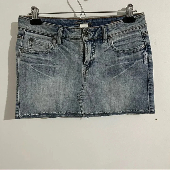 Silver Ravi embroidered mini skirt Size 27 - Picture 1 of 12